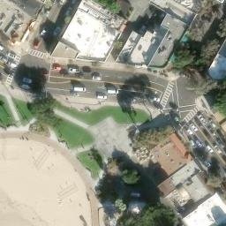 Sand Volleyball Court, Laguna Beach, CA — aerial view