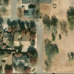 Sand Volleyball Court, Lubbock, TX — aerial view