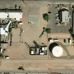 Sand Volleyball Court, AZ — aerial view