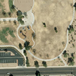 Sand Volleyball Court, Glendale, AZ — aerial view