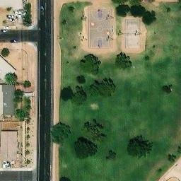 Volleyball Court, Phoenix, AZ — aerial view