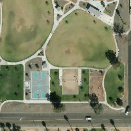 Volleyball Court, Phoenix, AZ — aerial view