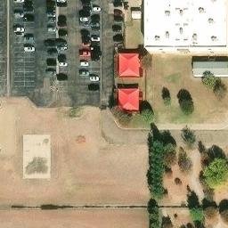 Sand Volleyball Court, Wolfforth, TX — aerial view