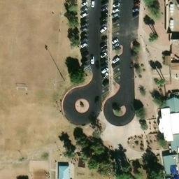 Sand Volleyball Court, Scottsdale, AZ — aerial view