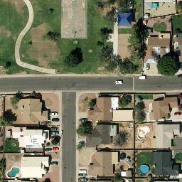 Sand Volleyball Court, Glendale, AZ — aerial view