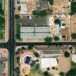 Sand Volleyball Court, Phoenix, AZ — aerial view
