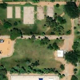 Concrete Volleyball Court, Phoenix, AZ — aerial view
