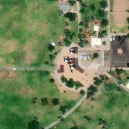 Sand Volleyball Court, Phoenix, AZ — aerial view
