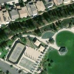 Sand Volleyball Court, Temecula, CA — aerial view