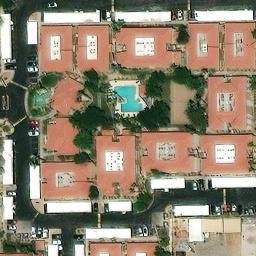 Sand Volleyball Court, Scottsdale, AZ — aerial view