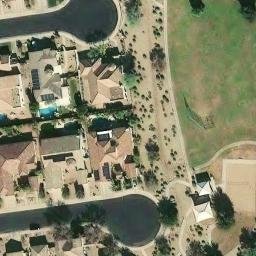 Sand Volleyball Court, Goodyear, AZ — aerial view