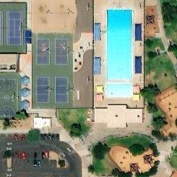 Volleyball Court, Phoenix, AZ — aerial view