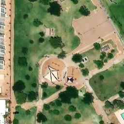 Sand Volleyball Court, Phoenix, AZ — aerial view