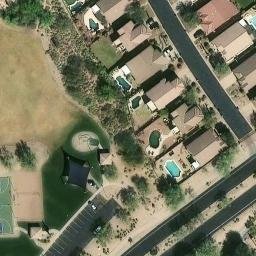 Sand Volleyball Court, Mesa, AZ — aerial view