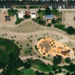 Sand Volleyball Court, Phoenix, AZ — aerial view
