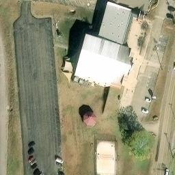 Sand Volleyball Court in Oktibbeha County, MS — aerial view