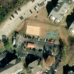 Sand Volleyball Court, MS — aerial view