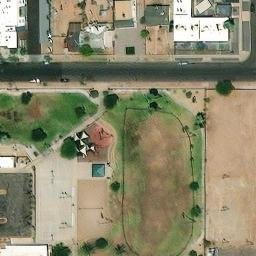 Sand Volleyball Court, Phoenix, AZ — aerial view