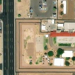 Volleyball Court, Phoenix, AZ — aerial view