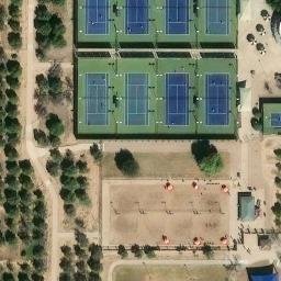 Sand Volleyball Court, Mesa, AZ — aerial view