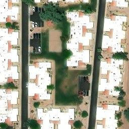 Sand Volleyball Court, Tempe, AZ — aerial view