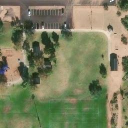 Sand Volleyball Court, Apache Junction, AZ — aerial view