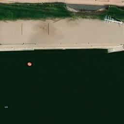 Sand Volleyball Court, Tempe, AZ — aerial view