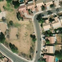Sand Volleyball Court, Phoenix, AZ — aerial view