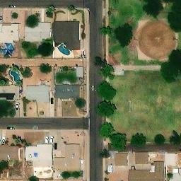 Sand Volleyball Court, Tempe, AZ — aerial view