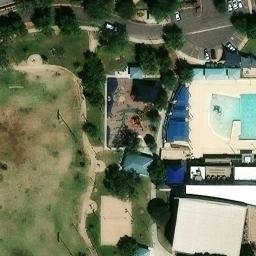 Volleyball Court, Tempe, AZ — aerial view
