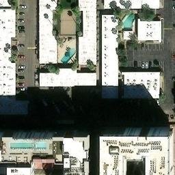 Sand Volleyball Court, Tempe, AZ — aerial view