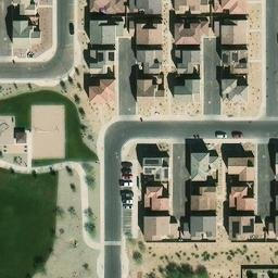 Sand Volleyball Court, Phoenix, AZ — aerial view