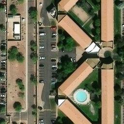 Sand Volleyball Court, Tempe, AZ — aerial view