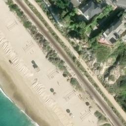 Sand Volleyball Court, San Clemente, CA — aerial view