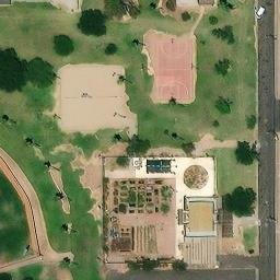 Volleyball Court, Tempe, AZ — aerial view