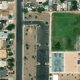 Sand Volleyball Court, Phoenix, AZ — aerial view
