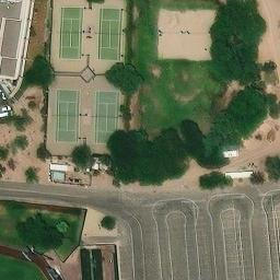 Sand Volleyball Court, Tempe, AZ — aerial view