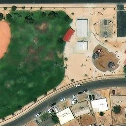 Sand Volleyball Court, Phoenix, AZ — aerial view