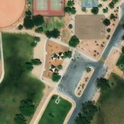 Volleyball Court, Phoenix, AZ — aerial view