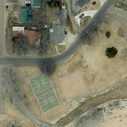 Volleyball Court, Roswell, NM — aerial view