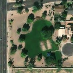 Volleyball Court, Apache Junction, AZ — aerial view