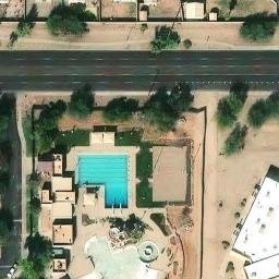 Sand Volleyball Court, Apache Junction, AZ — aerial view