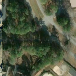 Sand Volleyball Court, Peachtree City, GA — aerial view