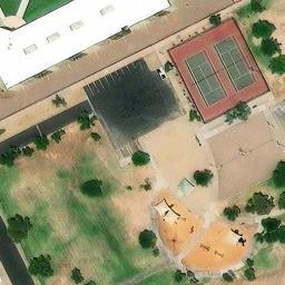 Sand Volleyball Court, Phoenix, AZ — aerial view