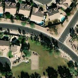 Sand Volleyball Court, Gilbert, AZ — aerial view