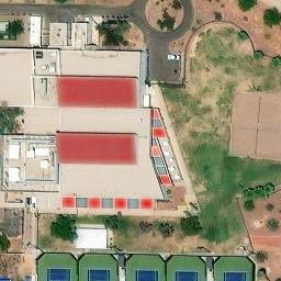 Volleyball Court, Tempe, AZ — aerial view