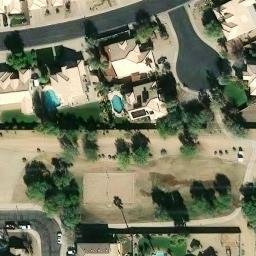 Sand Volleyball Court, Gilbert, AZ — aerial view