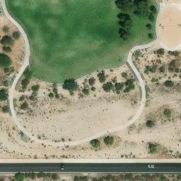 Sand Volleyball Court, Phoenix, AZ — aerial view