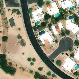 Sand Volleyball Court, Phoenix, AZ — aerial view