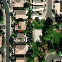 Sand Volleyball Court, Gilbert, AZ — aerial view